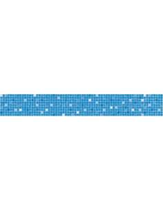 Frise autocollante Mosaïque 14cm x 5m pour piscine, Liners & PVC armé pour piscine