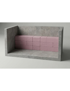 Banquette piscine XPS sous liner 100 cm prête à poser