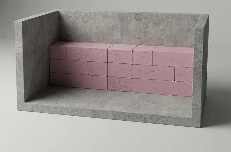 Banquette piscine XPS sous liner 100 cm prête à poser 2