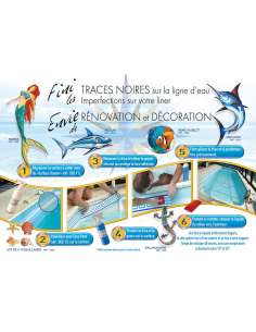 Accessoire Kit pose pour frise ou déco 24 cm-30ML piscine, Liners & PVC armé pour piscine